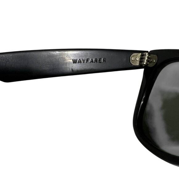 Vtg B&L Ray-Ban Wayfarer 5022 Black G-15 Glass Lenses USA Made Sunglasses - Picture 8 of 14
